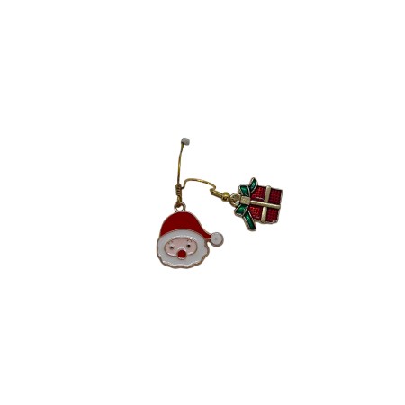 earrings steel gold santa and dift1